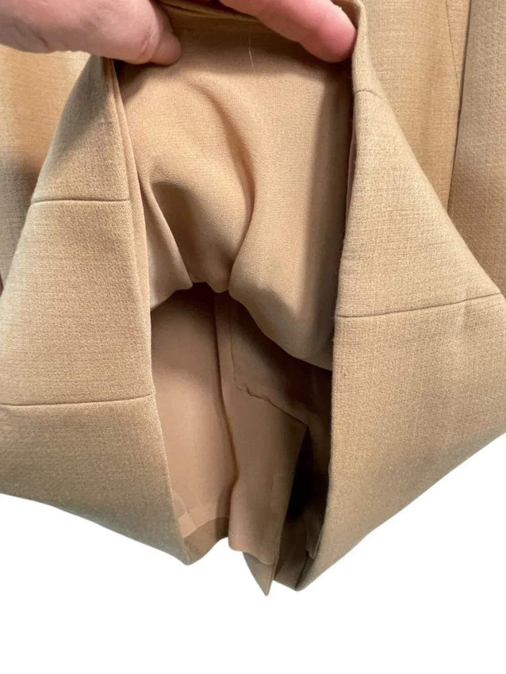 Tory Burch Azalea Camel Wool Blend Square Neck Sheath Dress Size 4